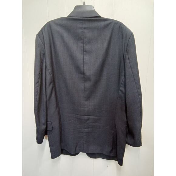 Oscar De La Renta Mens Black Suit Jacket (Size 46L) 100% Wool - Picture 2 of 6